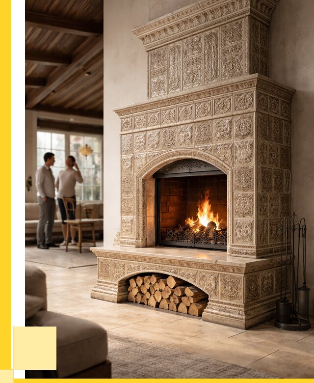 Купить изразцовый камин в Кохме от 259700 р. | ЭриданКхм