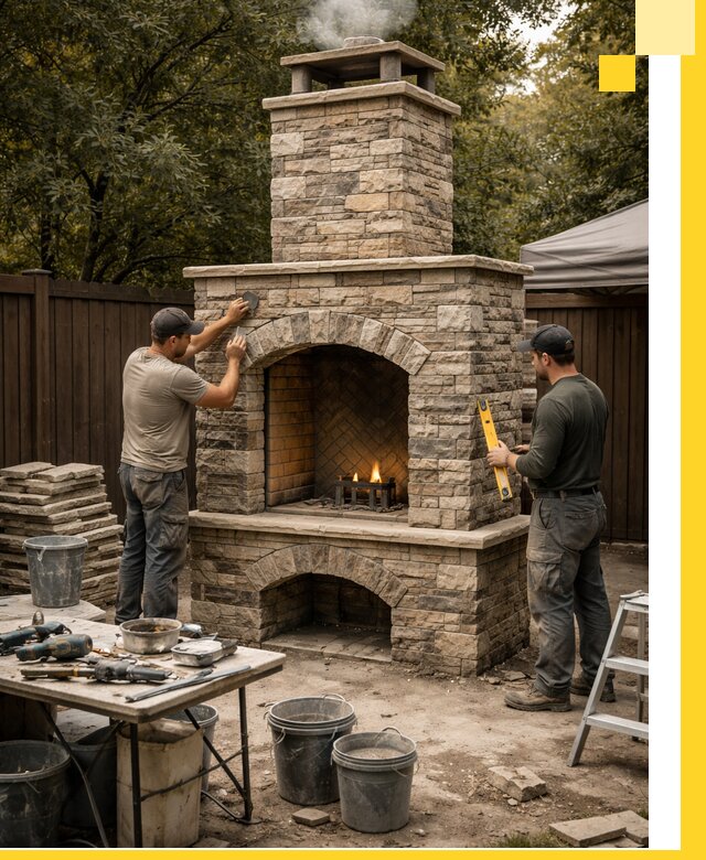 Проектирование и установка уличных каминов в Кохме