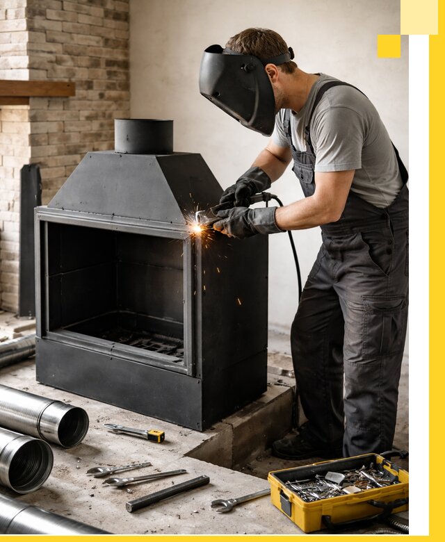 Продажа и установка металлических каминов в Кохме под ключ