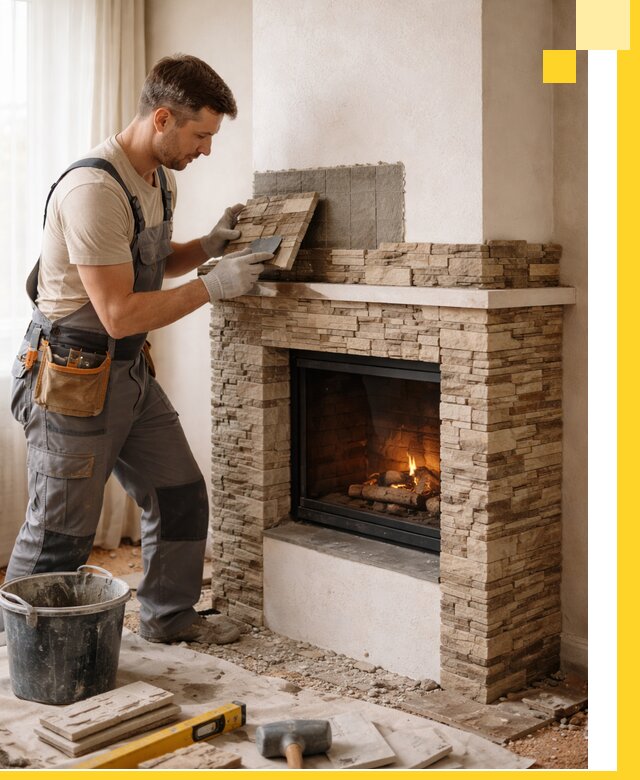 Изготовление и монтаж каминов для дома под ключ в Кохме