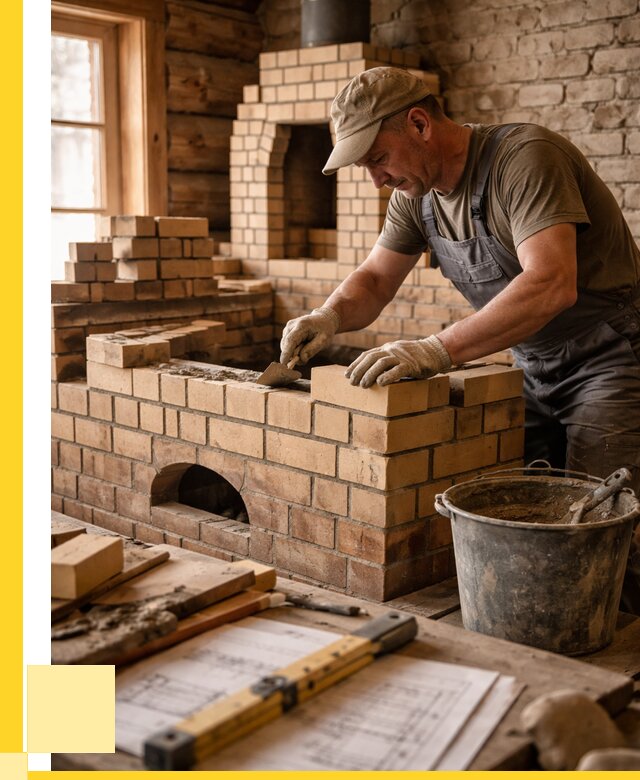 Кладка печей из кирпича в Кохме цены от 31164 р. - ЭриданКхм