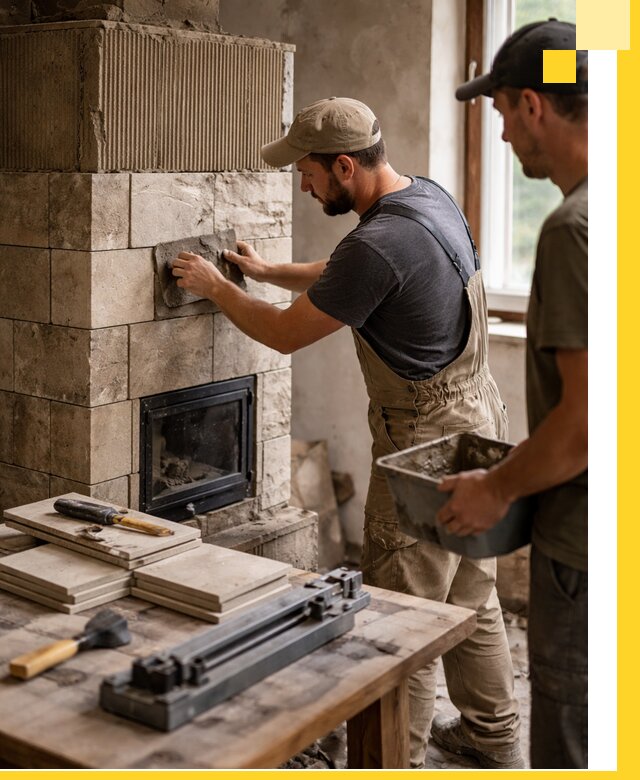 Профессиональная облицовка печей в Кохме: керамика и камень