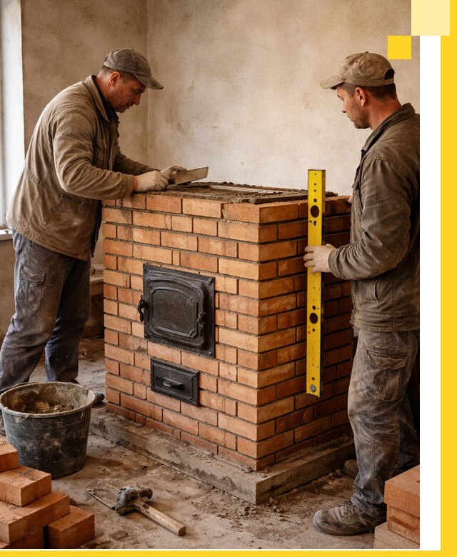 Отопительные печи под ключ в Кохме, установка и сборка