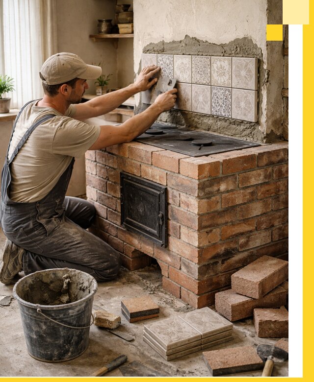 Печи с плитой на заказ монтаж гарантия и сервис в Кохме