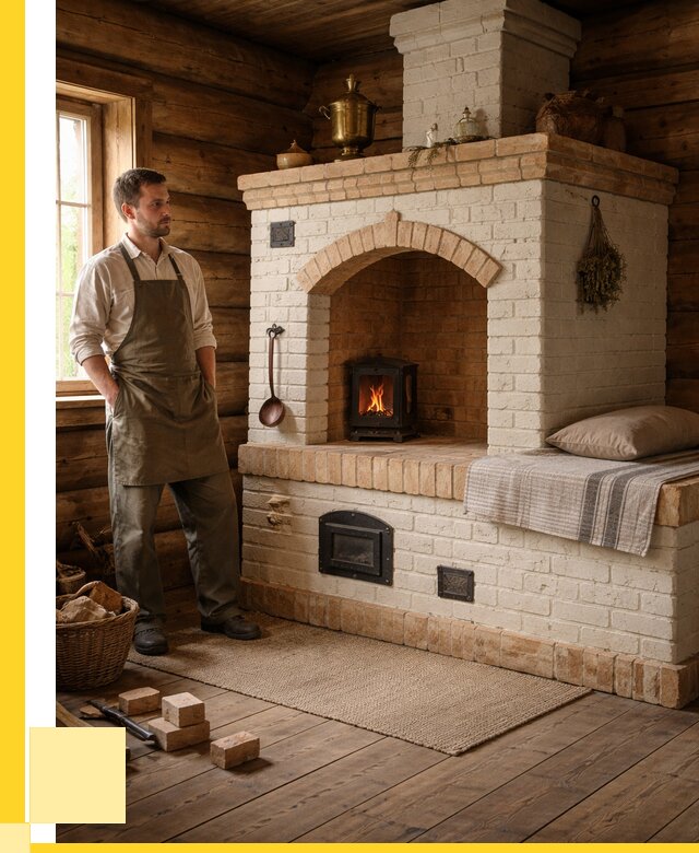 Русские печи с лежанкой под ключ в Кохме от 155820 р. ЭриданКхм