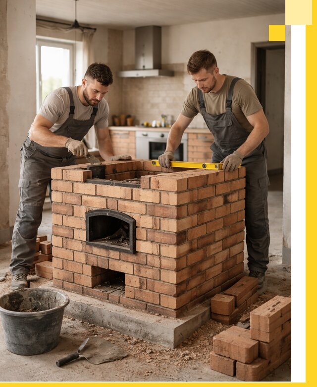 Установка и монтаж печей в частном доме в Кохме под ключ