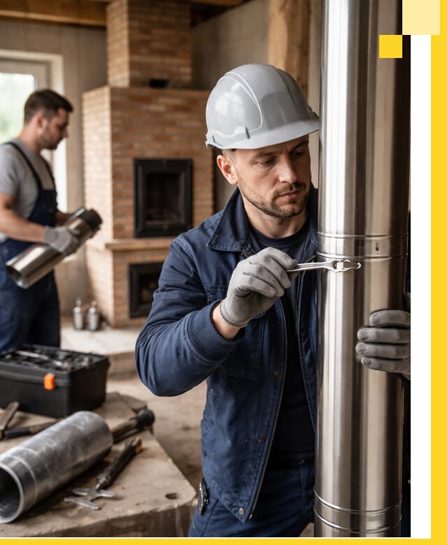 Профессиональный монтаж дымоходов для печей в Кохме