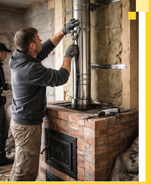 Изготовление и монтаж печей и дымоходов под ключ в Кохме
