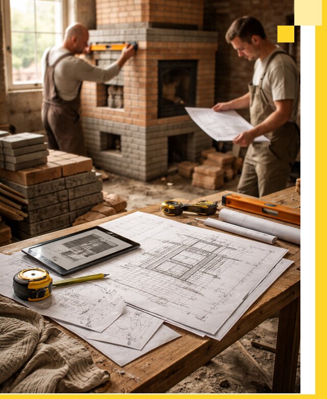 Проекты печей и каминов с индивидуальным дизайном в Кохме