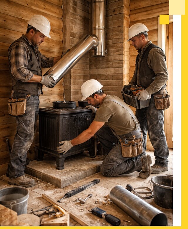 Профессиональный монтаж банных печей и дымоходов в Кохме