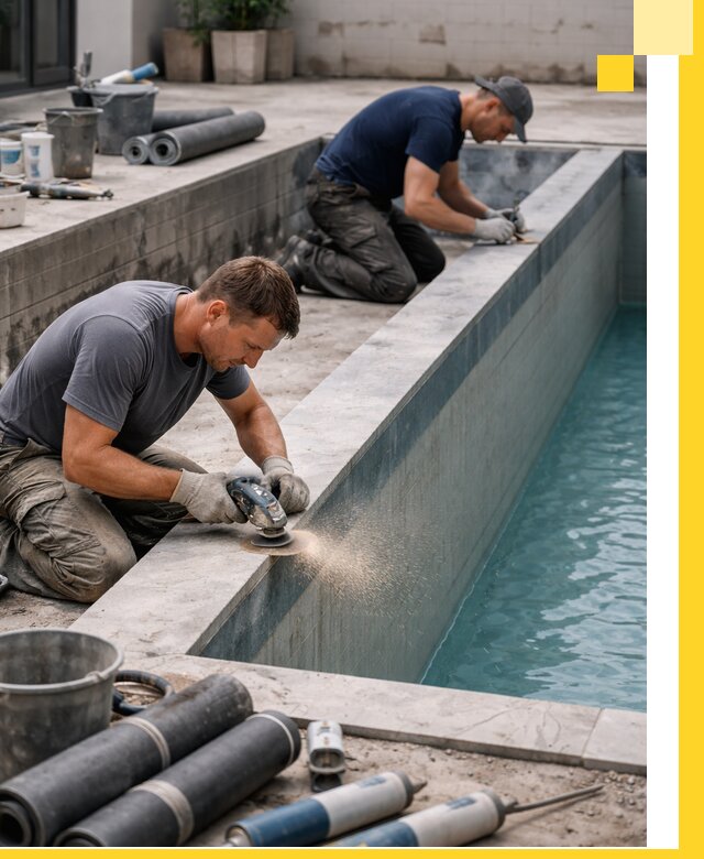 Профессиональный ремонт бассейнов под ключ в Кохме