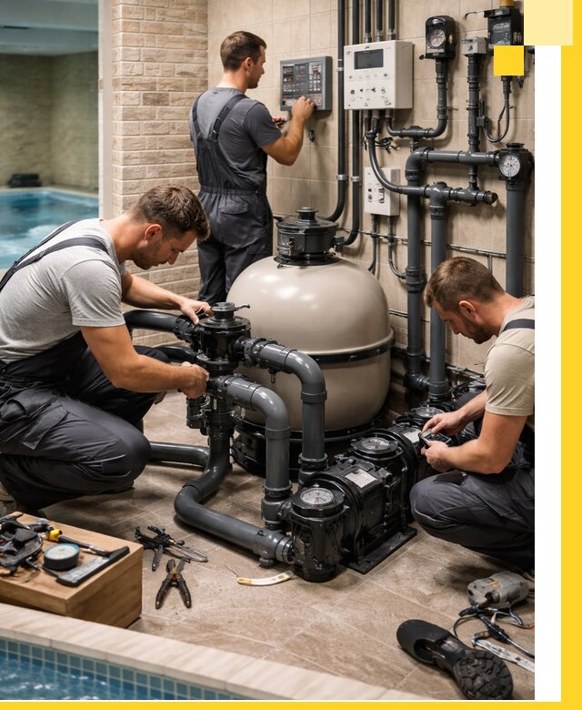 Комплексное оборудование для бассейнов под ключ в Кохме