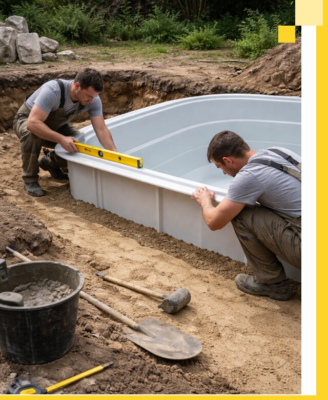 Производство и установка пластиковых бассейнов в Кохме под ключ