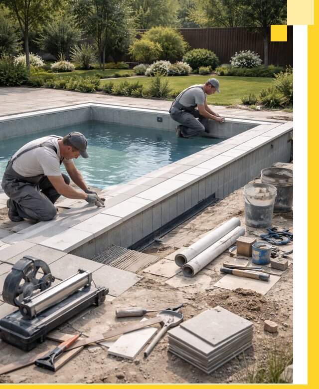 Строительство открытых бассейнов под ключ в Кохме профессионально