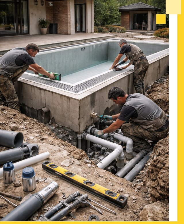 Строительство переливных бассейнов в Кохме под ключ