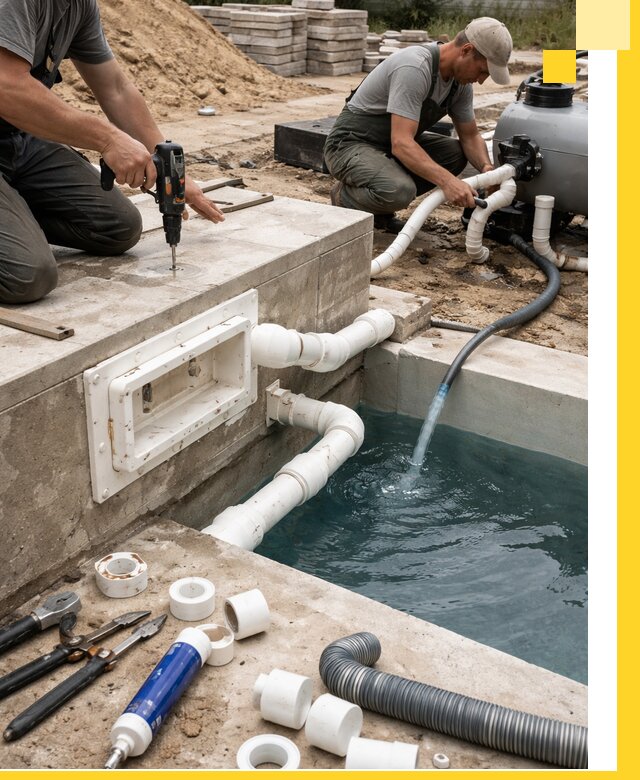 Строительство скиммерных бассейнов под ключ в Кохме