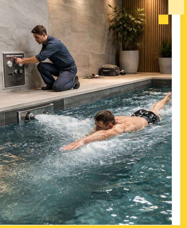 Проектирование и монтаж бассейнов с противотоком в Кохме