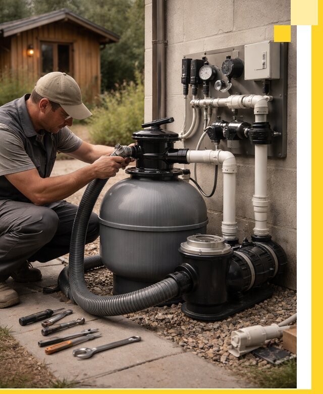 Продажа и монтаж фильтров и насосов для бассейнов в Кохме