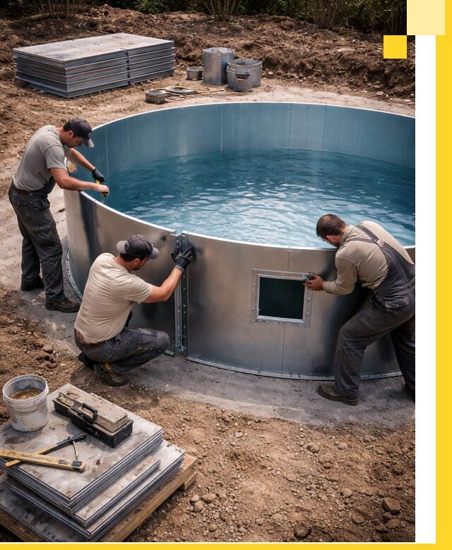 Круглые бассейны под ключ в Кохме проектирование и монтаж