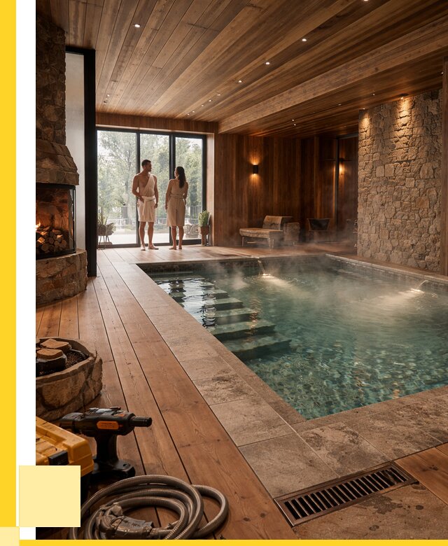 Проекты бань с бассейном под ключ в Кохме от 77910 р., ЭриданКхм