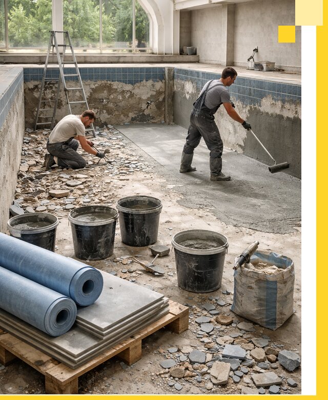 Реконструкция бассейнов в Кохме: ремонт, гидроизоляция