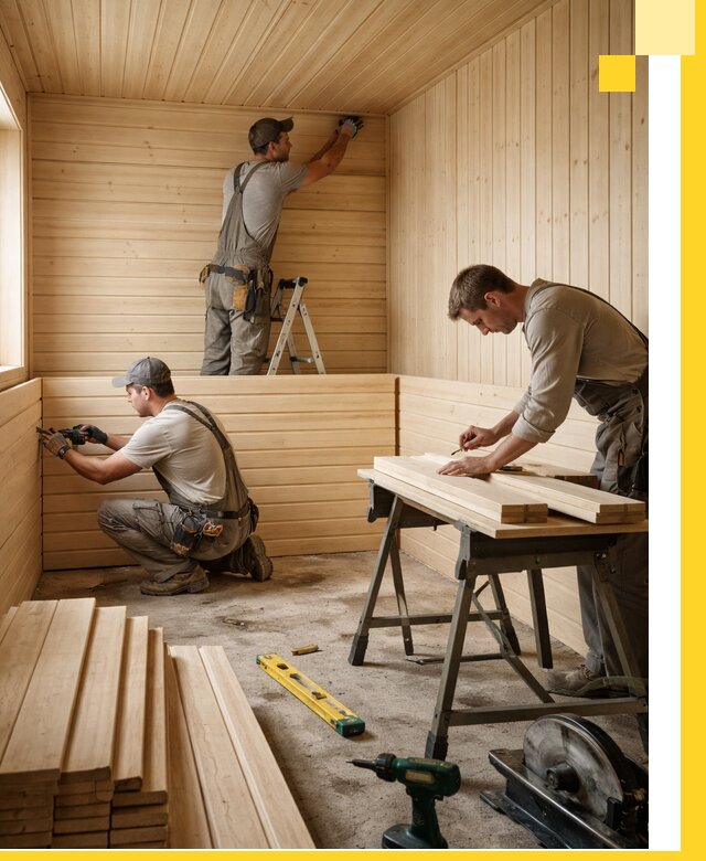 Обшивка саун в Кохме из натуральной древесины под ключ