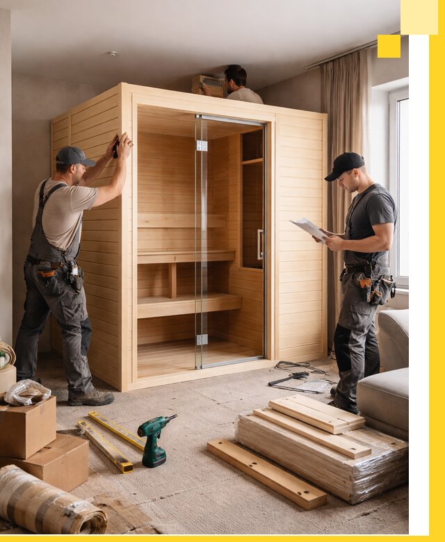 Установка и благоустройство саун в квартире в Кохме