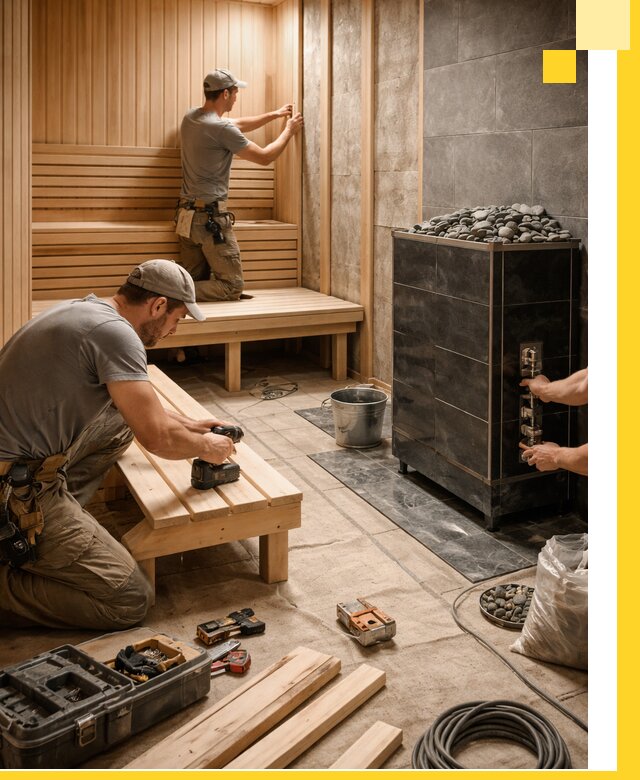 Дизайн и строительство интерьерных саун под ключ в Кохме