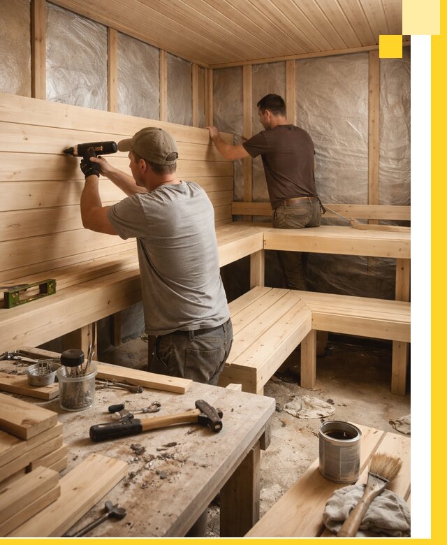 Профессиональная отделка бань и саун под ключ в Кохме