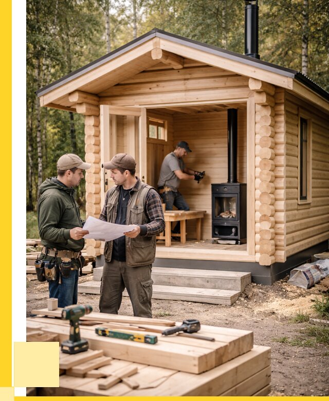 Монтаж бань под ключ в Кохме — от 207760 р. | ЭриданКхм