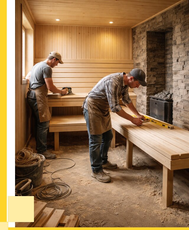 Отделка бани в Кохме: внутренняя отделка от 3116 р. | ЭриданКхм