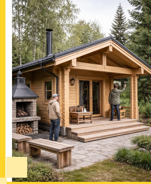 Деревянные бани под ключ в Кохме от 467460 р. | ЭриданКхм