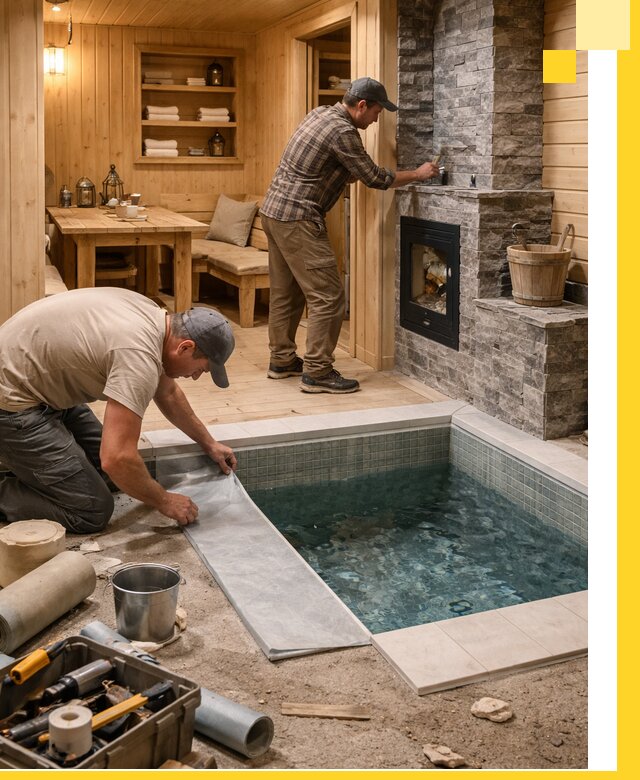 Строительство бань с комнатой отдыха под ключ в Кохме