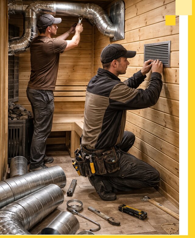 Проектирование и монтаж вентиляции бани в Кохме под ключ