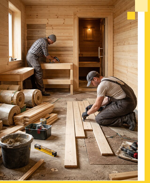 Индивидуальный проект бани с комнатой отдыха под ключ в Кохме