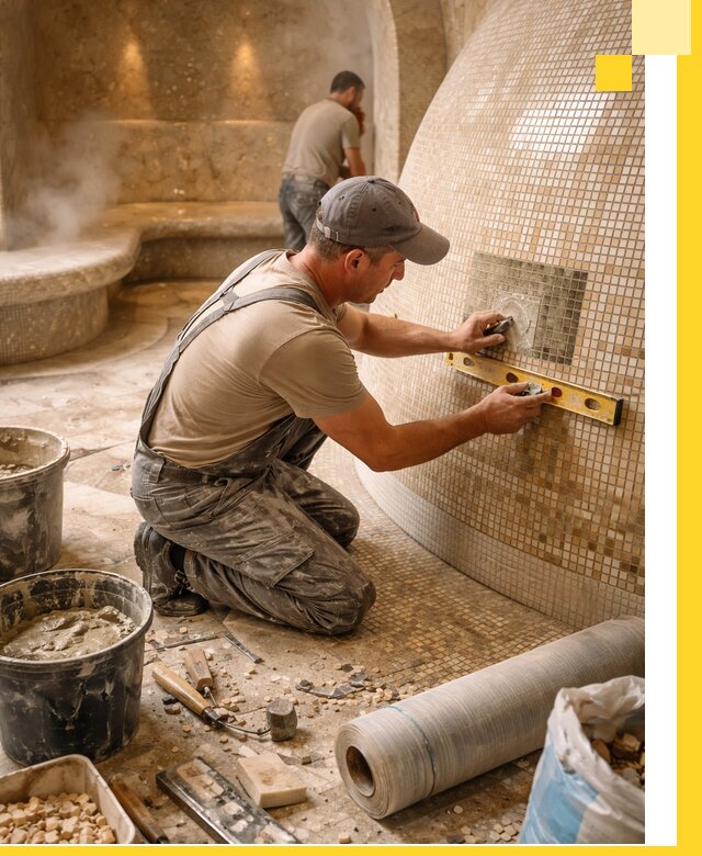 Хамам под ключ в Кохме: проектирование, строительство, отделка