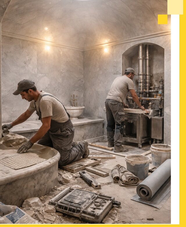 Строительство турецких бань хаммам под ключ в Кохме