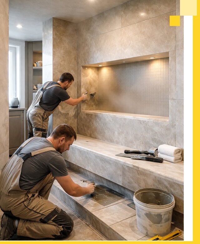 Профессиональное строительство хамама в квартире в Кохме