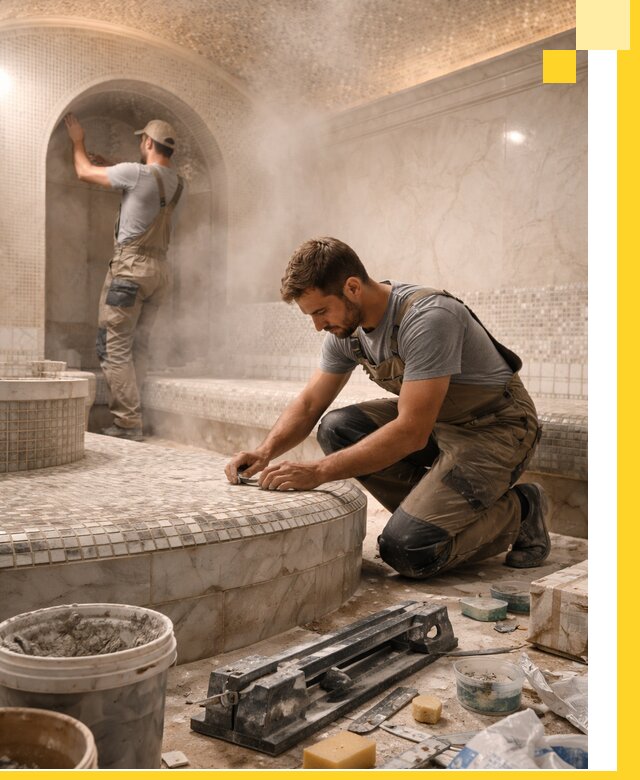 Профессиональный дизайн хамама и SPA под ключ в Кохме