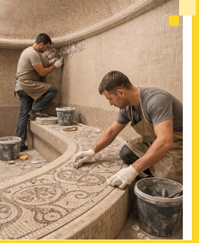 Плитка для хамама в Кохме, укладка, подбор и поставка
