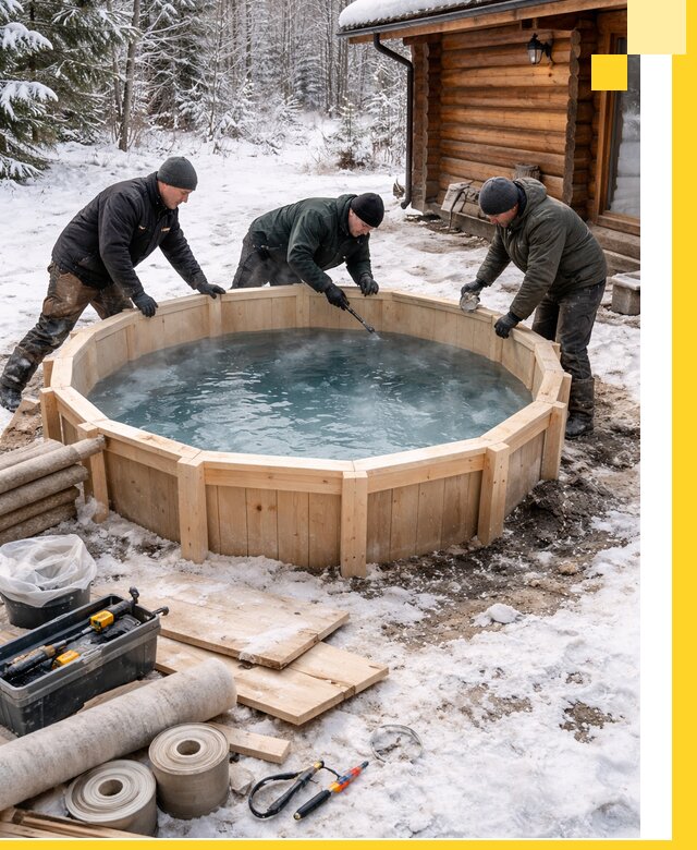 Изготовление и установка ледяных купелей под ключ в Кохме